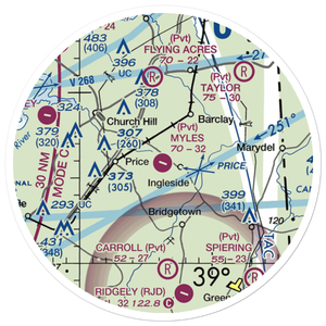 Myles Landing Airport (27MD) VFR Sectional Sticker (20 mile)