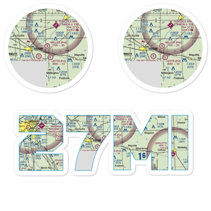 Miller Field (27MI) VFR Sectional Sticker Pack