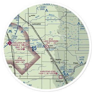 Lake Bronson Airport (27MN) VFR Sectional Sticker (30 mile)