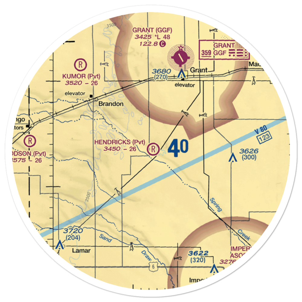 Hendricks Field (27NE) VFR Sectional Sticker (30 mile) 