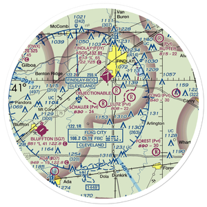 Schaller Airport (27OH) VFR Sectional Sticker (30 mile)