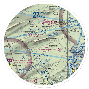 Shelley Private Airport (27PN) VFR Sectional Sticker (30 mile)