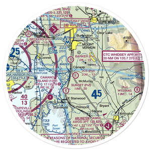 J C's Airport (27WA) VFR Sectional Sticker (30 mile)