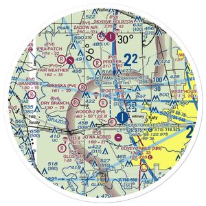 Sport Flyers Airport (27XS) VFR Sectional Sticker (30 mile)