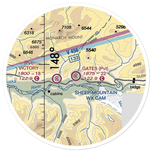 Gates Ranch Airport (28AK) VFR Sectional Sticker (20 mile)