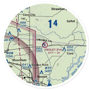 Henley Aerodrome (28AR) VFR Sectional Sticker (20 mile)