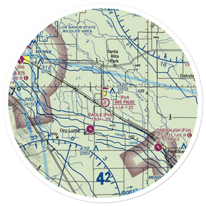 Dos Palos Airport (28CA) VFR Sectional Sticker (30 mile)