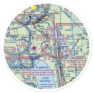 Jim Finlay Farm Airport (28FL) VFR Sectional Sticker (30 mile)
