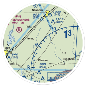 O K Flying Club Inc Airport (28IS) VFR Sectional Sticker (20 mile)