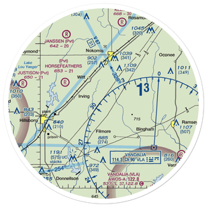 O K Flying Club Inc Airport (28IS) VFR Sectional Sticker (30 mile)