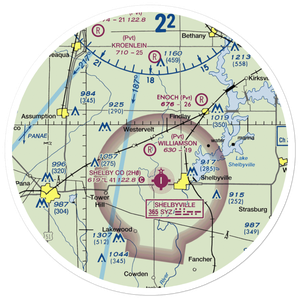 Williamson Airport (28LL) VFR Sectional Sticker (30 mile)