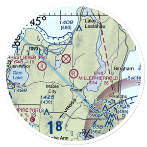 Miller-Herrold Airport (28MI) VFR Sectional Sticker (20 mile)