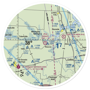 Pasley Airport (28MO) VFR Sectional Sticker (30 mile)