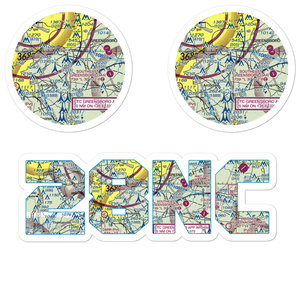 Balloonport of Greensboro Balloonport (28NC) VFR Sectional Sticker Pack