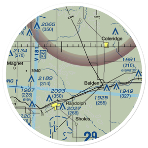 Thies Airport (28NE) VFR Sectional Sticker (20 mile)