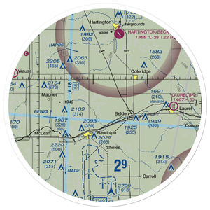 Thies Airport (28NE) VFR Sectional Sticker (30 mile)