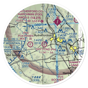 Dry Pond Airport (28NR) VFR Sectional Sticker (20 mile)