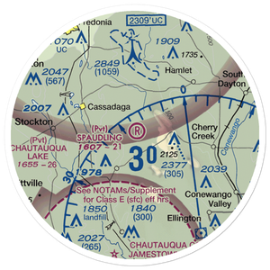 Spaudling Aerodrome (28NY) VFR Sectional Sticker (20 mile)