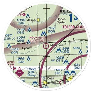 Newbury Airport (28OH) VFR Sectional Sticker (20 mile)