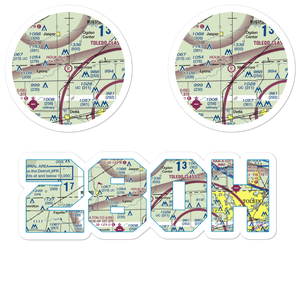 Newbury Airport (28OH) VFR Sectional Sticker Pack