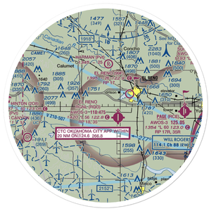 Pellar Farm Airport (28OK) VFR Sectional Sticker (30 mile)