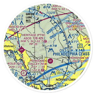Yarrow Airport (28PA) VFR Sectional Sticker (20 mile)