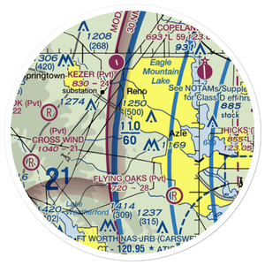 Boe-Wrinkle Airport (28TS) VFR Sectional Sticker (20 mile)