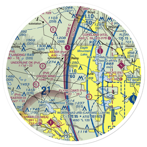 Boe-Wrinkle Airport (28TS) VFR Sectional Sticker (30 mile)