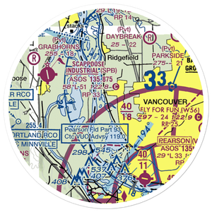 Robert L Delanoy Airport (28WA) VFR Sectional Sticker (20 mile)