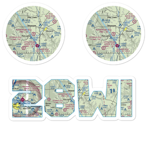 Rutherford Airport (28WI) VFR Sectional Sticker Pack