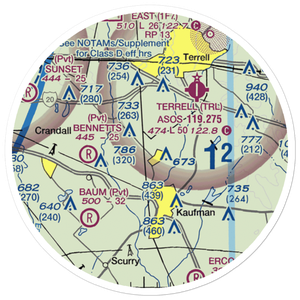 Flying G Airport (28XS) VFR Sectional Sticker (20 mile)
