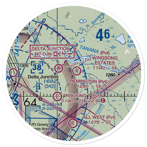 Remington Field (29AK) VFR Sectional Sticker (20 mile)