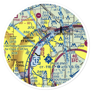 Caloosa Downtown Seaplane Base (29FA) VFR Sectional Sticker (20 mile)