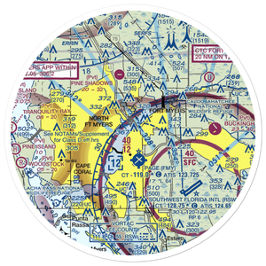 Caloosa Downtown Seaplane Base (29FA) VFR Sectional Sticker (30 mile)