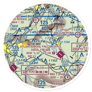 Rolling Meadows Airfield (29GA) VFR Sectional Sticker (20 mile)