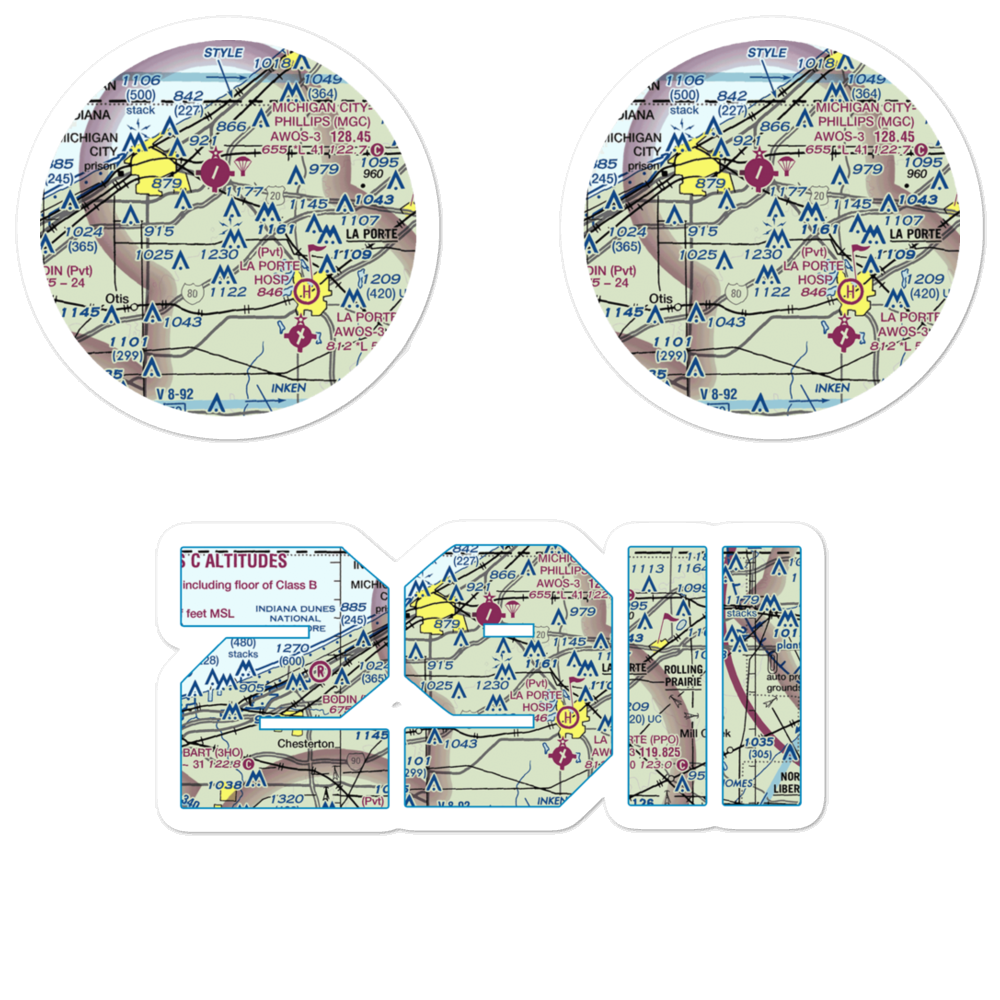Norm's Airport (29II) VFR Sectional Sticker Pack 