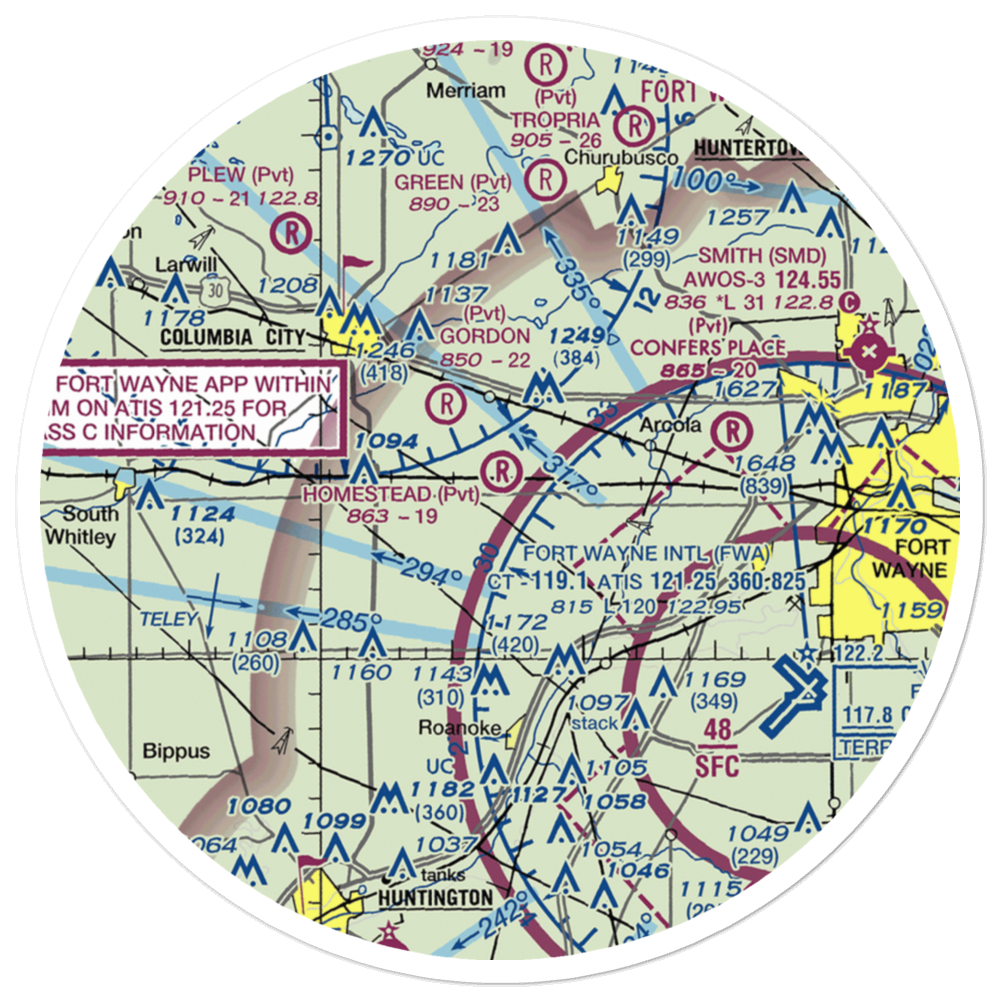 Homestead Airport (29IN) VFR Sectional Sticker (30 mile) 
