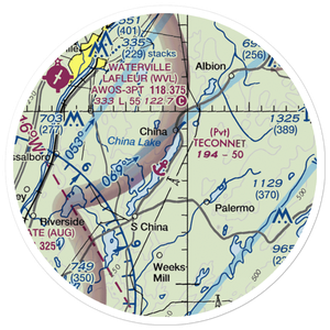 Teconnet Seaplane Base (29ME) VFR Sectional Sticker (20 mile)