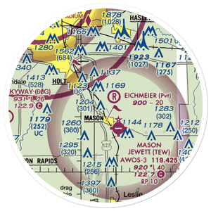 Sawyer Field (29MI) VFR Sectional Sticker (20 mile)
