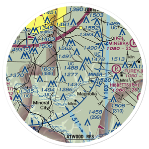 Fox Airport (29OH) VFR Sectional Sticker (20 mile)