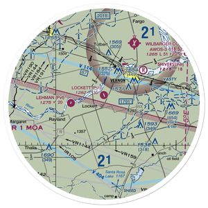 Lockett Airport (29TX) VFR Sectional Sticker (30 mile)