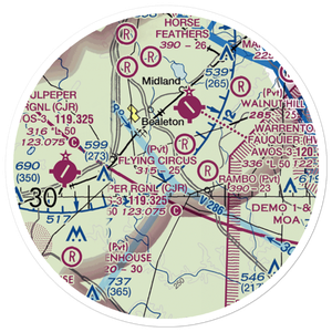 Rhynalds Ranch Airport (29VA) VFR Sectional Sticker (20 mile)