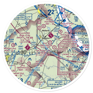 Rhynalds Ranch Airport (29VA) VFR Sectional Sticker (30 mile)