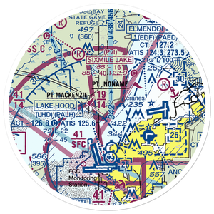 Mac Kenzie Country Airpark (2AK0) VFR Sectional Sticker (20 mile)