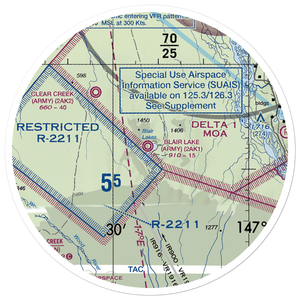 Blair Lake Airport (2AK1) VFR Sectional Sticker (30 mile)