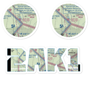 Blair Lake Airport (2AK1) VFR Sectional Sticker Pack