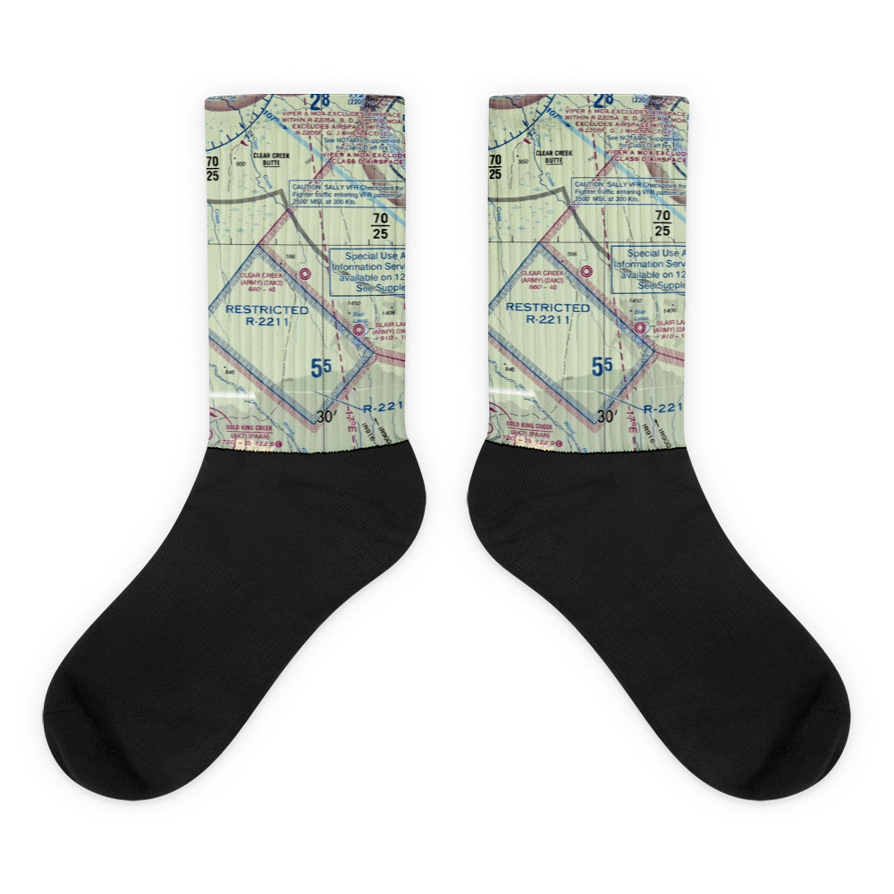 Clear Creek Airport (2AK2) VFR Sectional Socks 
