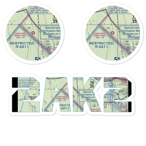 Clear Creek Airport (2AK2) VFR Sectional Sticker Pack