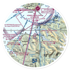 Bootleggers Cove Airport (2AK4) VFR Sectional Sticker (30 mile)
