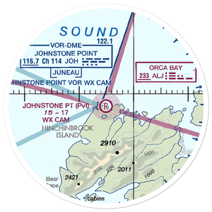 Johnstone Point Airport (2AK5) VFR Sectional Sticker (20 mile)